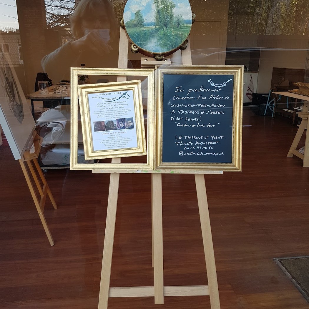 Le tambourin peint, atelier de restauration de tableaux et objets peints 2